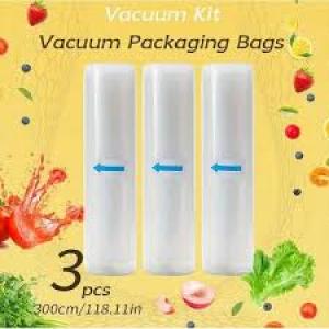 3Rolls/Lot Food Vacuum Bag For Vacuum Sealer Storag 25*500cm