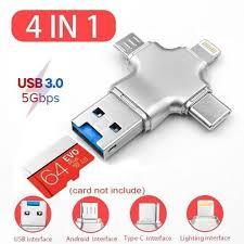 4 In 1 Card Reader Type Micro USB Adapter Micro SD Card Reader Card For IPhone