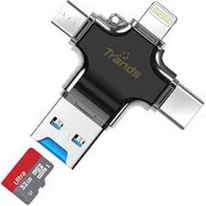 4 In 1 Card Reader Type Micro USB Adapter TF Micro SD Card Reader For Android Ipad