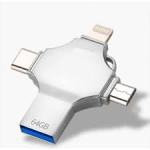 4 IN 1 Multi-function USB 3.0 Phone Flash Driver Memory 64G