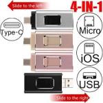 4 In 1 Type-C Otg Usb Flash Drive Memory Stick For Iphone Android Pc 256 Gb