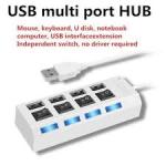 4 Port USB 2.0 High Speed USB HUB Laptop PC Slim Smallest Mini USB Splitter-White