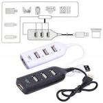 4 Port USB 2.0 High Speed USB HUB Laptop PC Slim Smallest Mini USB Splitterblack