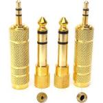 4pcs 3.5mm Jack To 6.5mm Adapter Plug Audio Converter
