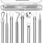 4pcs Stainless Steel Facial Acne Blackhead Remover Needles Kit Extractor Tool