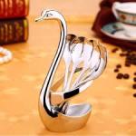 5 PCS Coffee Spoon  Swan Shape Dinnerware Base Holder