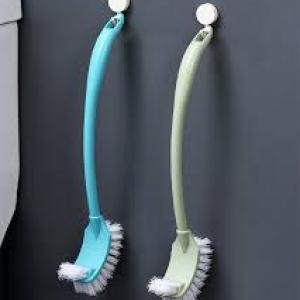 5 Pcs Handle Toilet Cleaning Brush  Sided Curve