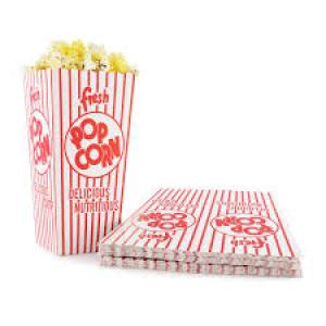 50 Open-Top Paper Popcorn Box