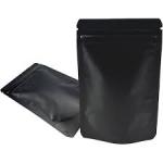 50 Pieces All Black Ziplock Pouch (self Stand)