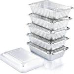 50 Pieces Big Size Aluminum Takeaway Container With Lid,Pan