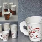 50 Pieces Paper Coffee/tea  Cups With Spoon