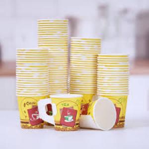 50 Pieces Paper Coffee/teacups With Spoon   (different Characters/color)