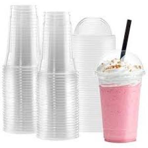 50  Small Disposable Smoothie Cups With Cover