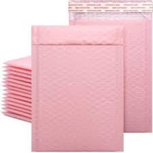 50pcs/lot Bubble Envelope Bag Pink Bubble Polymail