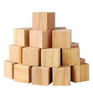 50Pcs Wood Square Square Blank Wood Blocks for Puzzle