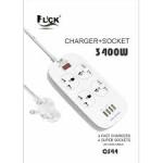 6-Port USB 3-port AC Intelligent Surge Protect Power Socket