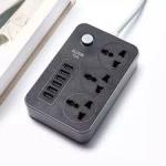6 Port USB 3 Port Surge Protect Power Socket Extension Box