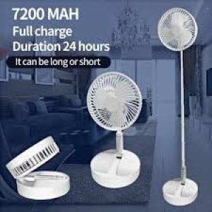 7200MaH Rechargeable Fan USB Folding Telescopic 7.7 Inch