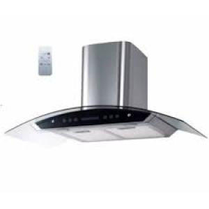 90cm Smoke/Heat Extractor Range Hood 4 Gas Cooker Kitchen