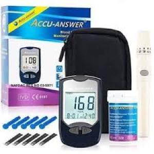 Accu-Answer Digital Blood Glucose Sugar Level Monitor Test