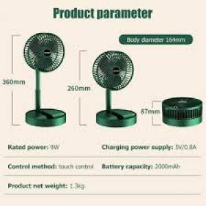 Ace Elec Desk Small Folding Mini Fan Rechargeable 3-speed Portable