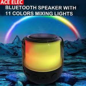 Ace Elec Portable Bluetooth Speaker  With 11RGB LED Light