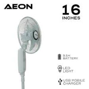 Aeon 16 inch Rechargeable Standing Fan (ARF-16B) - 1 year warranty