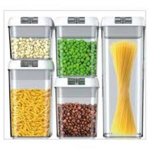 Airtight Kitchen Storage Container Set With Vacuum Seal 5pcs