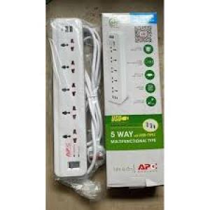 APC SURGE PROTECTOR EXTENSION 5 WAY 2 USB + TYPE C
