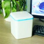 Creative Small Bedside Bedroom Desktop Trash Can With Lip Cover