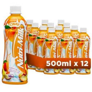 Cway Nutri-Milk Peach Flavor 500ml x12