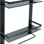 Double Glass Shelf Wall Bracket