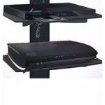 Double Layered DVD Decoder Wall Mount Hanger - BLACK
