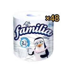 Familia Ultra White Tissue Paper 3 Ply Roll - 48 Rolls.