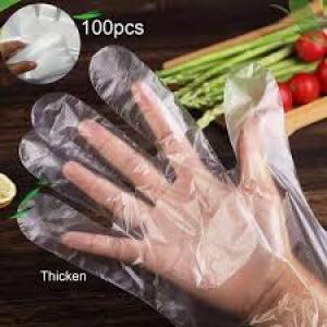 Food, Fruit Vegetable Disposable Nylon Gloves 100PCS