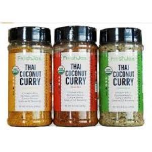 FreshJax Gourmet Thai Coconut Curry Yellow, Red And Green 6.5oz