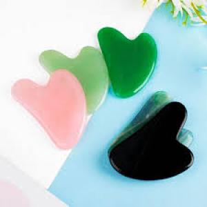 Guasha Supplies Heart-Shaped Body Massage Faux-Fruit Green