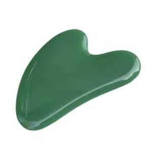 Guasha Tool Heart-Shaped Prevent Wrinkle Green-Dark  Green