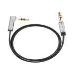 LASA AUX AUDIO 3.5MM CABLE CAR ELBOW FLAT MALE TO MALE 1.5M