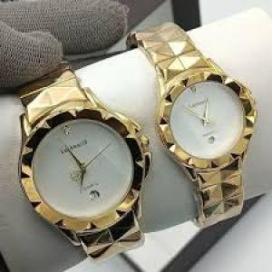 Lookworld Stylish Non Fading Gold Wristwatch For Sweet Couples