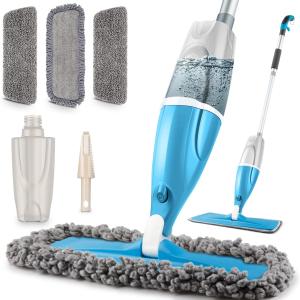 Microfiber Floor Mop 360 Degree Flat Spray Spin Mob Tiles