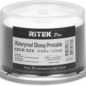 Ritek Black CD-R Blank Disks Recordable 700MB 80MIN 52X