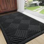 Rubber Floor Welcome Door Foot Mat - Black