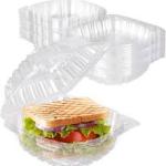 Salad / Sandwich Clear Hinged Container - Small