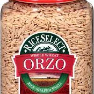 Select Whole Wheat Orzo Rice-Shaped Pasta 751g X 4