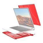 Split Waterproof PC Crystal Laptop Protective Case For Huawei MateBook 13 Inch, With Stand & Handle(Red)