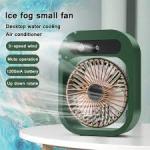 Spray Water Cooled Fan USB Mini Electric Fan Green