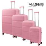 SQ Professional Runner Hardshell Suitcase Set 3pc (Pink)