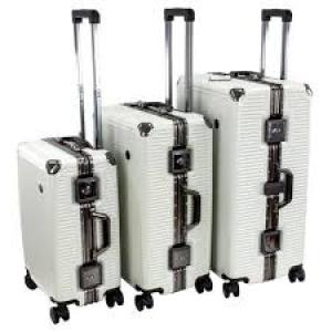 SQ Professional Runner Hardshell Suitcase Set 3pc (White)