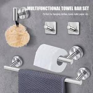 Stainless Steel Multifunctional Roll Paper Towel Holder Set